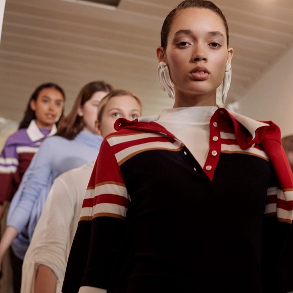 AUTH Y/Project Striped Polo Dress - Picture 1 of 10